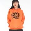 Oversized Drop Shoulder Hayes Lettering Hoodie_Coral