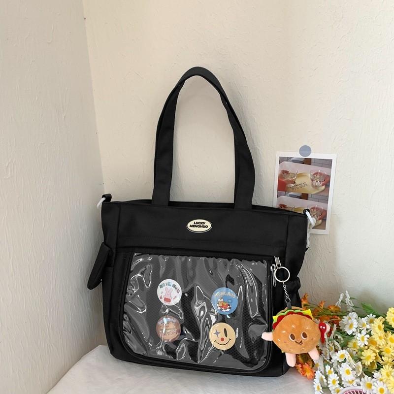 Вместительная сумка кроссбоди, легкая, повседневный модный дизайн, прочная, подарок чёрный