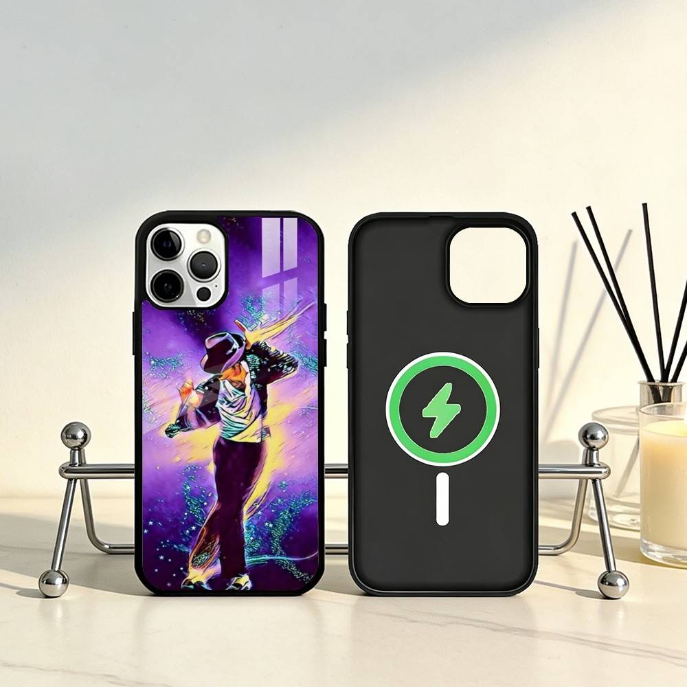 

Cute Cartoon M-Michael J-Jackson Phone Case For iPhone17,16,15,14,13,12,11 Plus,Pro Max Magnetic For Magsafe Wireless Charging iPhone15