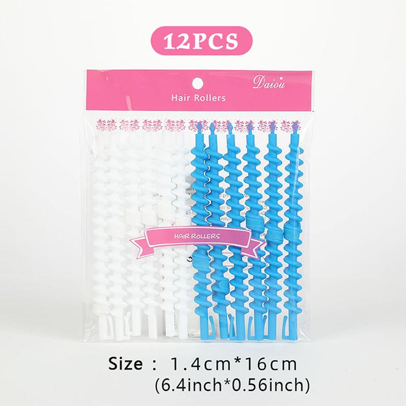 12Pcs Set Multi Hair Perm Rods Long Short Spiral Hair Curler Roller Hair Perm Rods Cold Perm Bar Hairdressing Styling Tool