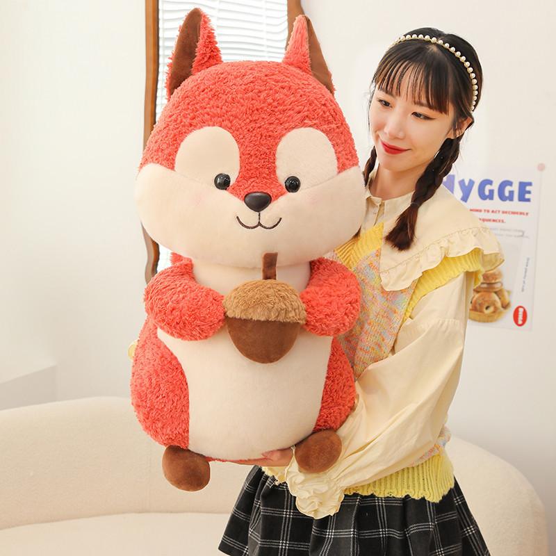 Squirrel Plush Cartoon Toy Cute Stuffed Animal Dolls Decorations Kids Gifts