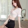Sexy Underwear Professional Secretary Outfit Pure Desire Temptation Lace-up Bow Hip Skirt Cosplay Suit
