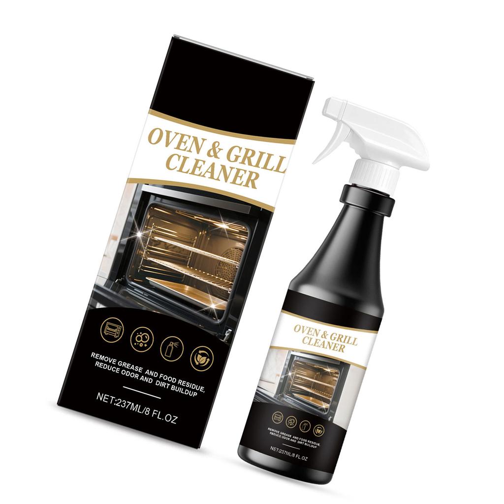 Powerful Oven Cleaner Spray Removes Stubborn Grease Burnt Residue Effortless Cleaning 237ml Plastic Bottle