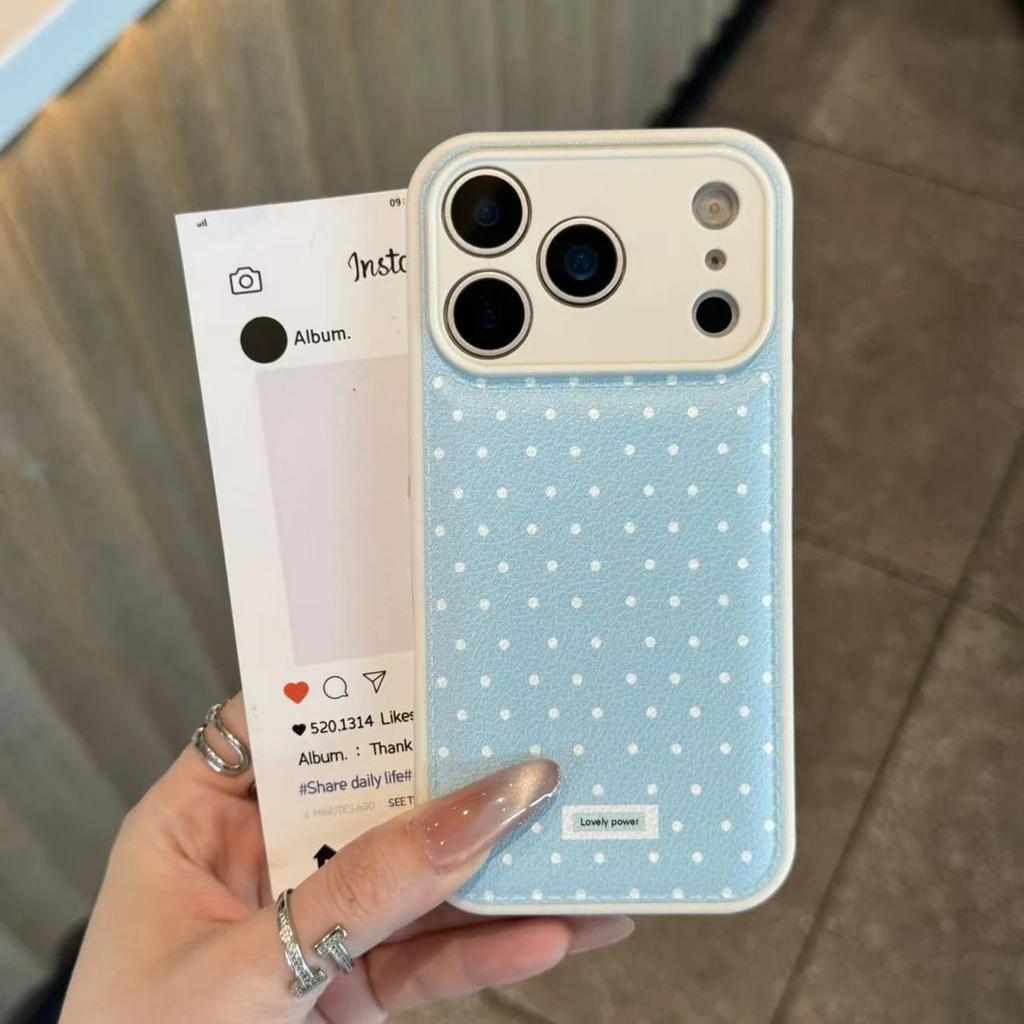ins autumn and winter polka dot air cushion shell is suitable for Apple 17Promax mobile phone case IP16/15 anti-drop 14 new 13 sets