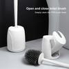 Long Handle Toilet Brush Set with Grip Handle Plastic Handle TPR for Grout Scrubbing and Bathroom Cleaning