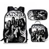 Luxury Popular Funny Novelty Kpop Katseye 3D Print 3pcs/Set pupil School Bags Laptop Daypack Backpack Lunch bag Pencil Case
