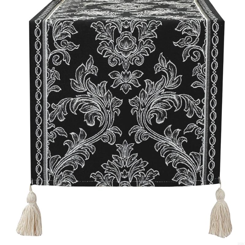 

Tablecloth Fringed Polyester Tribal Type Table Runner For Table Styling Cover чорний
