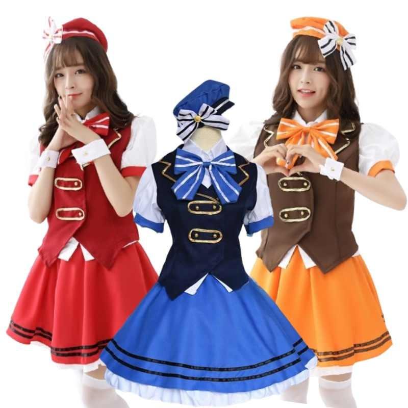 Go Chuumon Wa Usagi Desuka Kafuu Chino Cosplay Cosutme Female Anime School Attire With Polyester Fabric For Role Play