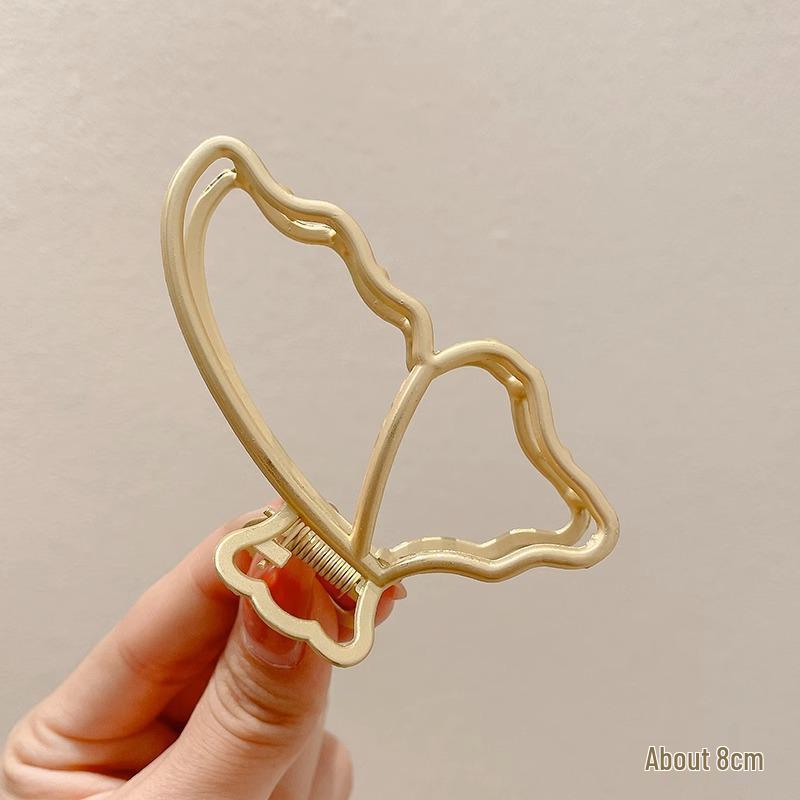 Luksusowy Metalowy Klips do Włosów dla Kobiet - Bardzo Duży Klips Rekinowy do Eleganckich Upięć