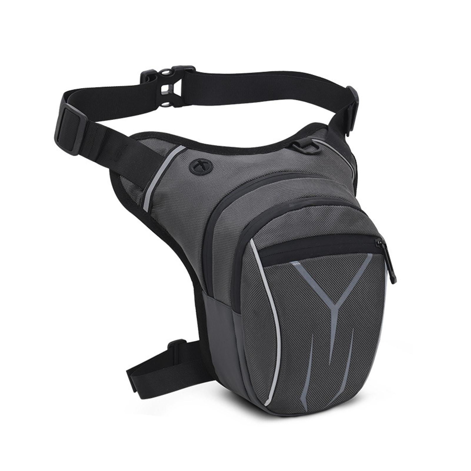 

Поясная сумка, водонепроницаемая мотоциклетная сумка большой емкости для мужчин, регулируемая сумка на бедра из Оксфорда темно-серого