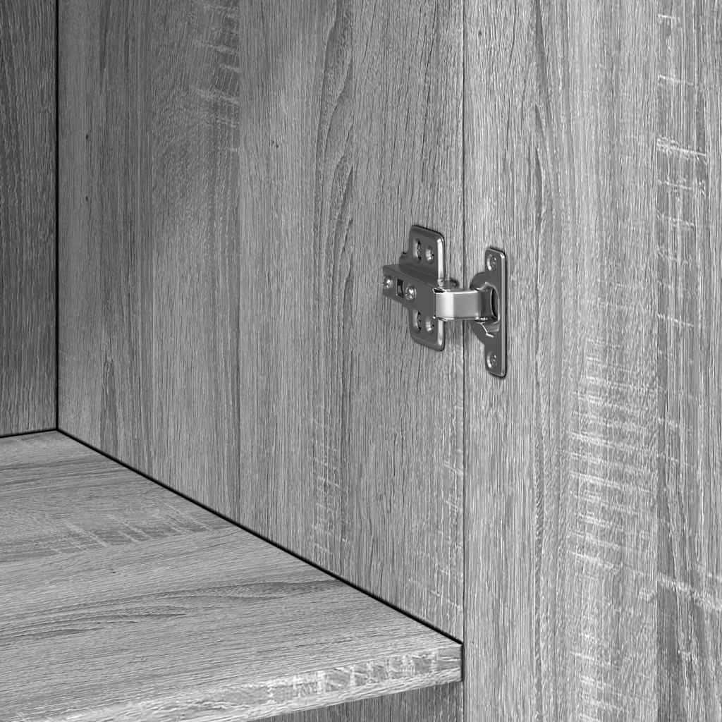 High Cabinet Grey Sonoma 70x42.5x225 Cm Particleboard