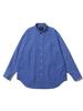 Huton Wide Button-Down Shirt Deep Ocean