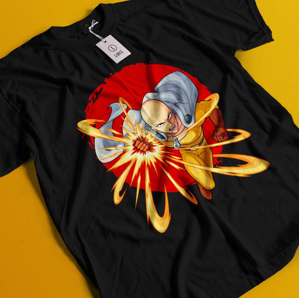 

One Punch Man T-Shirt Saitama Shirt Garou Tshirt Fubuki Genos Anime Manga OK Tee S