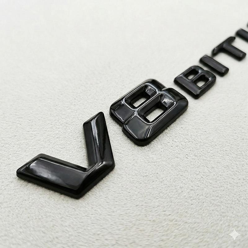 3D V8 BITURBO Emblem Fender Badge Car Sticker For Mercedes Benz AMG G63 C63 E63 S63 Auto Side Decal Styling Accessories