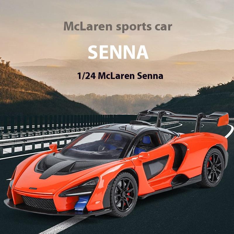 1/24 Scale Mclaren Senna Super Racing Car Alloy Diecast Model Car Adult Collectibles Sound & Light Hobby Holiday Gifts with Boyfriend