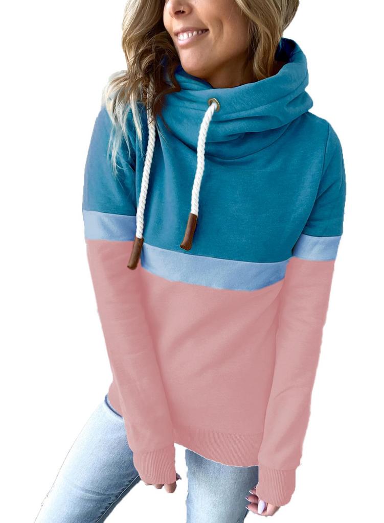 Sweat à capuche décontracté pour femme style européen-américain Automne/Hiver 2024