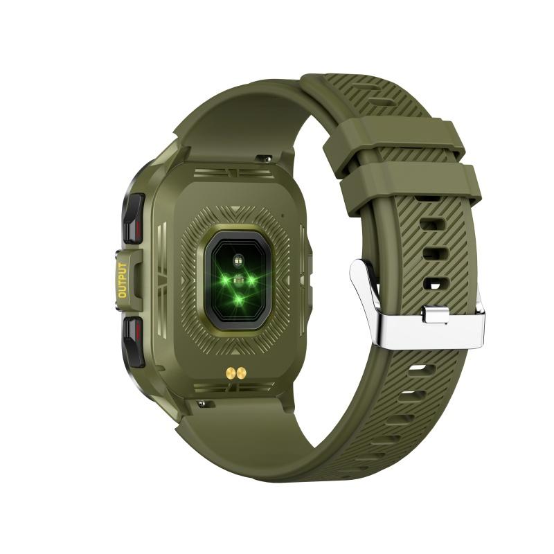 Rainbuvvy T21 Outdoor Smartwatch Dual-mode 1.96inch HD 240x282 BT5.2 Bluetooth Call 280mAh IP67 Waterproof Android Rugged Smart Bracelet