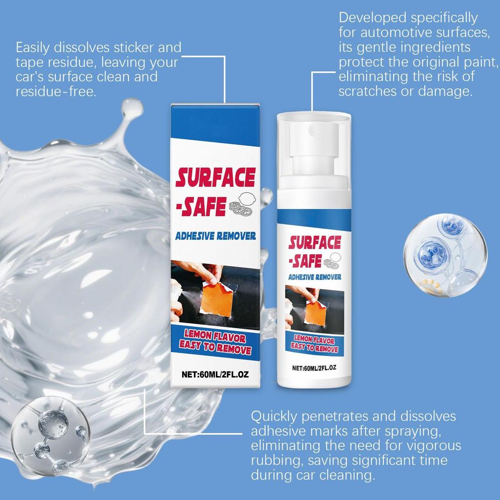 Glue Remover For Car 60ml Glue Removal Spray Sticker Label Remover For Decals Tape Glass Window Wall Car Automobile Vehicle