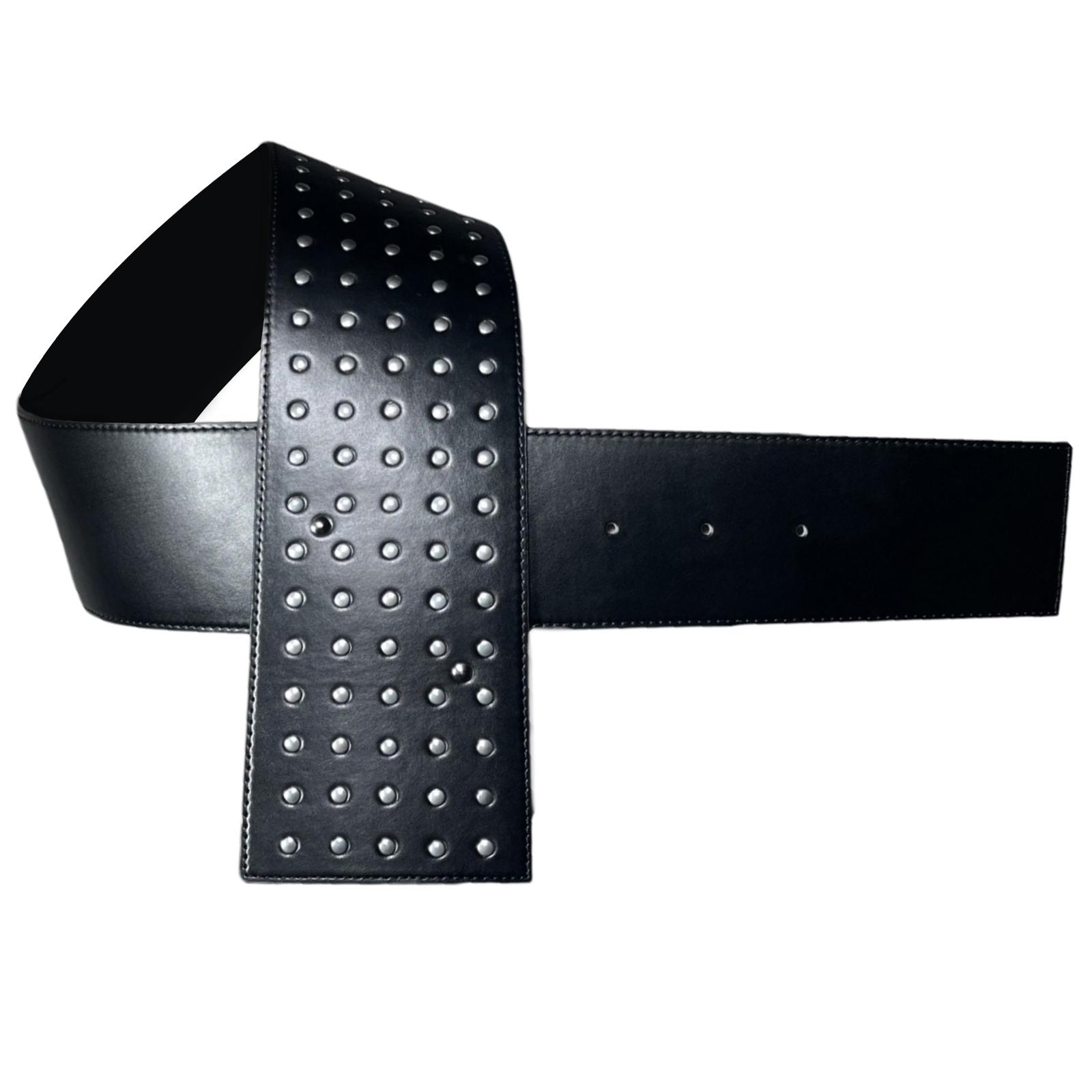 

Большая поясная цепочка на талию, панк, широкая цепь, гранж-ремень для женщин, для выпускных вечеров, клубных вечеринок, для джинсов, платьев, с шипами чёрный