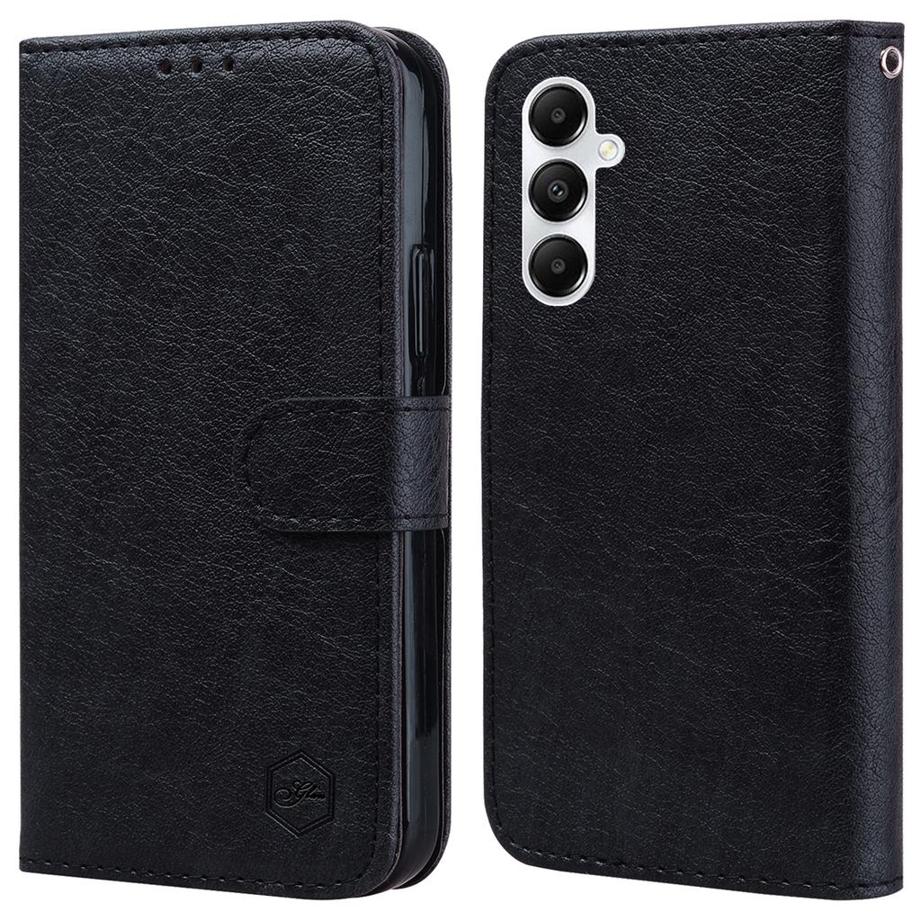 Für Samsung Galaxy A35 5G Handyhülle PU-Leder+TPU Sturzsichere Brieftaschenhülle