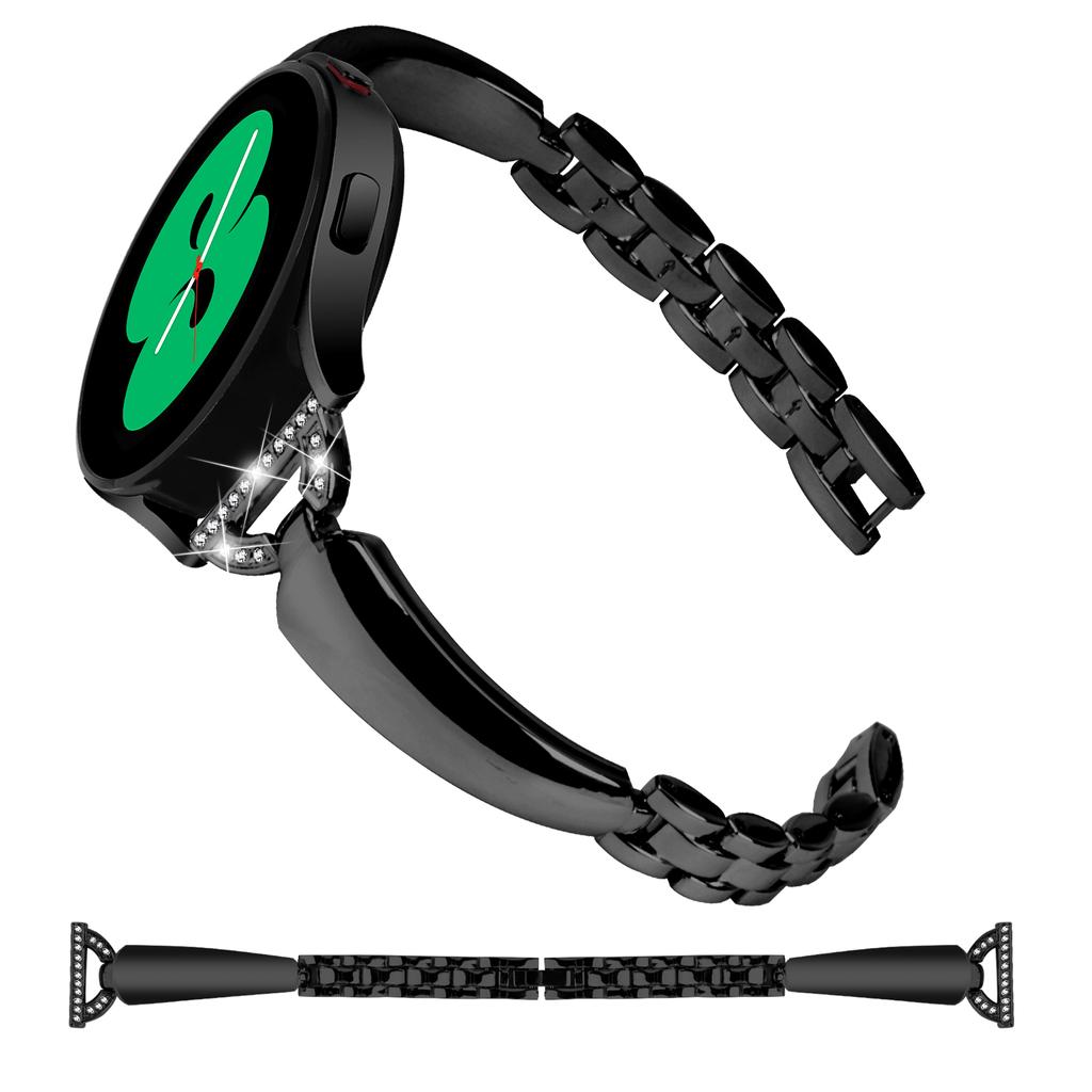 20mm Watch Band for Samsung Galaxy Watch 6 40mm 44mm,D-shaped Rhinestone Decor Copper Bracelet