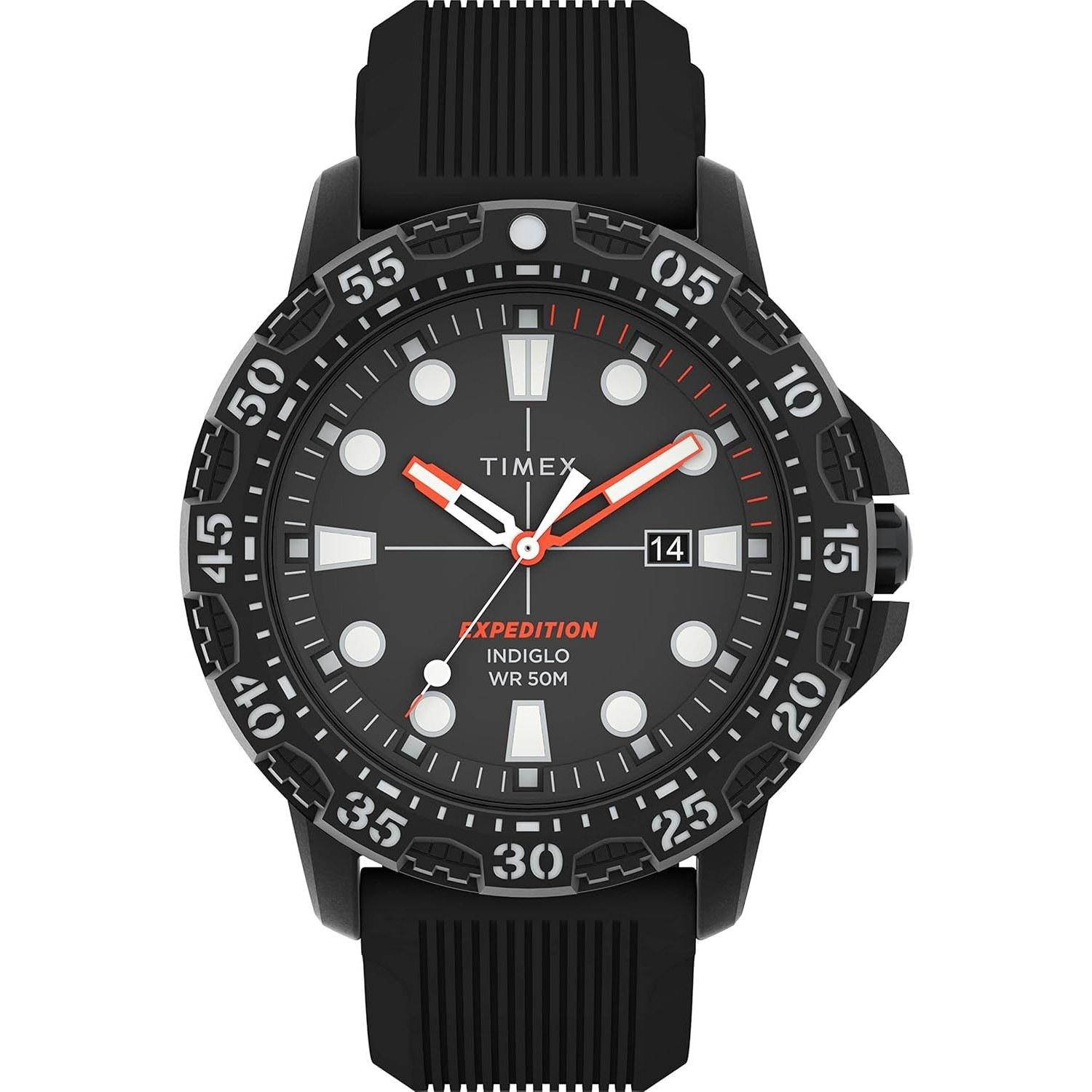 Timex Mens Expedition Gallatin 44mm Watch Black No Size Modern