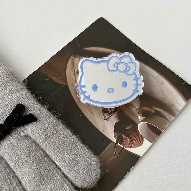 Color Lines Kt Cat Mirror Mobile Phone Airbag Bracket Wind Back Sticker Retractable Lazy Desktop Bracket