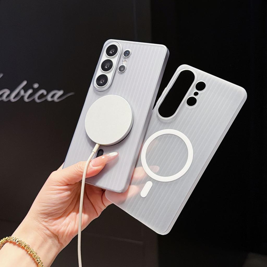 Applicable to Samsung S11ultra ice mist corrugated magnetic mobile phone case S11 + skin matte stripe simple PC hard case