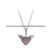S925 Silver Heart Necklace with Pink Diamond Pendant - Luxury Women's Clavicle Chain