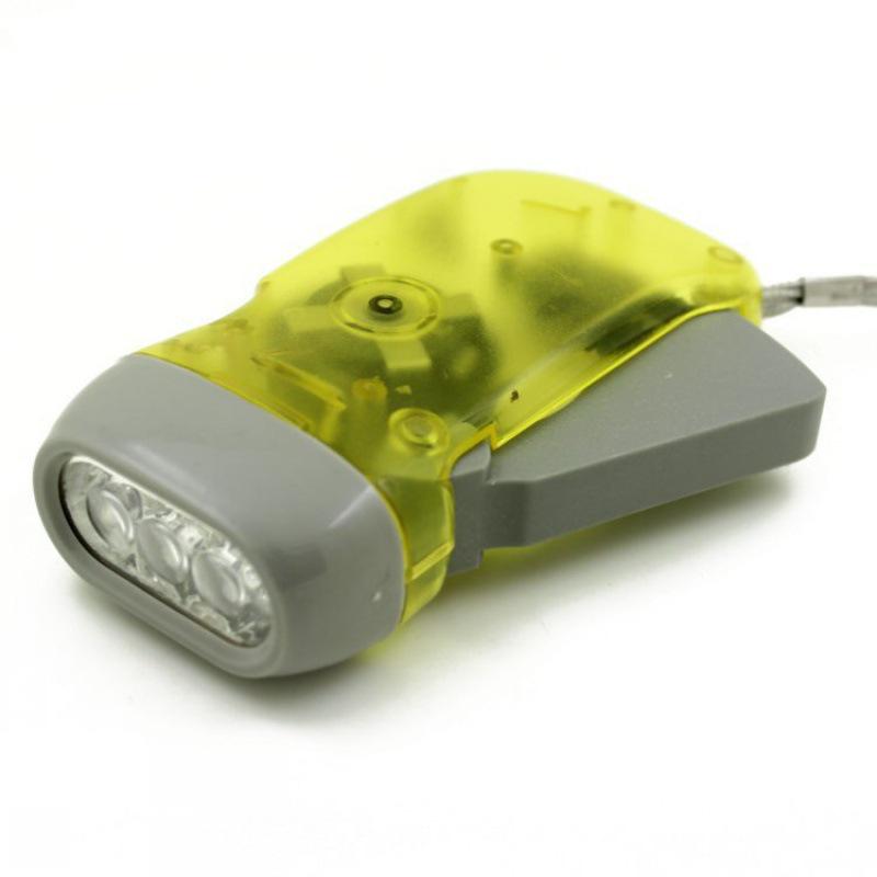 Hand-cranked Solar Power Flashlight: Portable Emergency Light