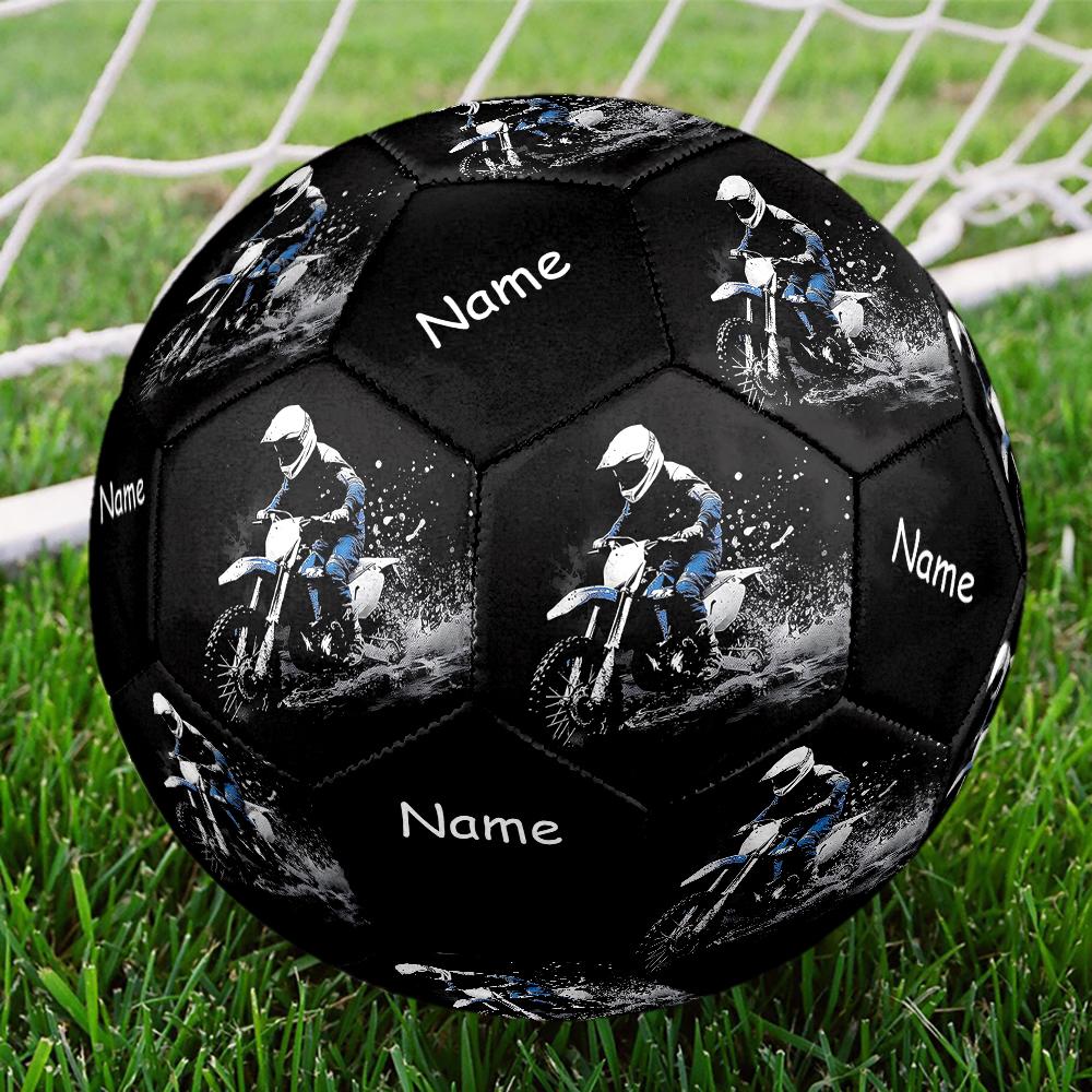 Custom Name Off Road Motorcycles Theme Size 5 Soccer Ball, Suitable for Both Indoor and Outdoor Matches, a Gift Suitable for Everyone.