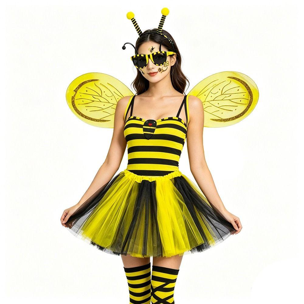 Tutu Skirt Bee Costume Set Costume Wings Honey Bee Costume Bumblebee Costume Cosplay Dance Stage