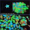 10/25pcs Luminous stars sticker resin material for Ceiling Decorations Wall Stickers Murals Decals Home Art Bedroom Nightstand