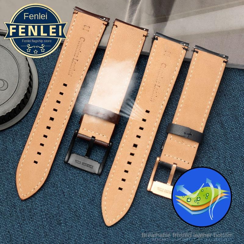 Genuine Leather 22mm Watch Strap for FOSSIL FS4835/FS5237/ME3052/FTW1114 Cowhide 20mm Watch Band Replace Waterproof Bracelet Men