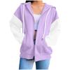 Women's Fashion Casual Long Sleeve Solid Color Hooded Sweatshirt Tops