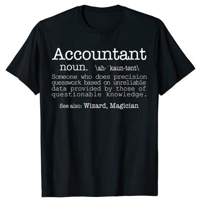 Grappige Accountant Iemand Die Precisiegegevens Doet T-shirts Heren Humor Streetwear T-shirt Korte Mouw Unisex Losse Kleding