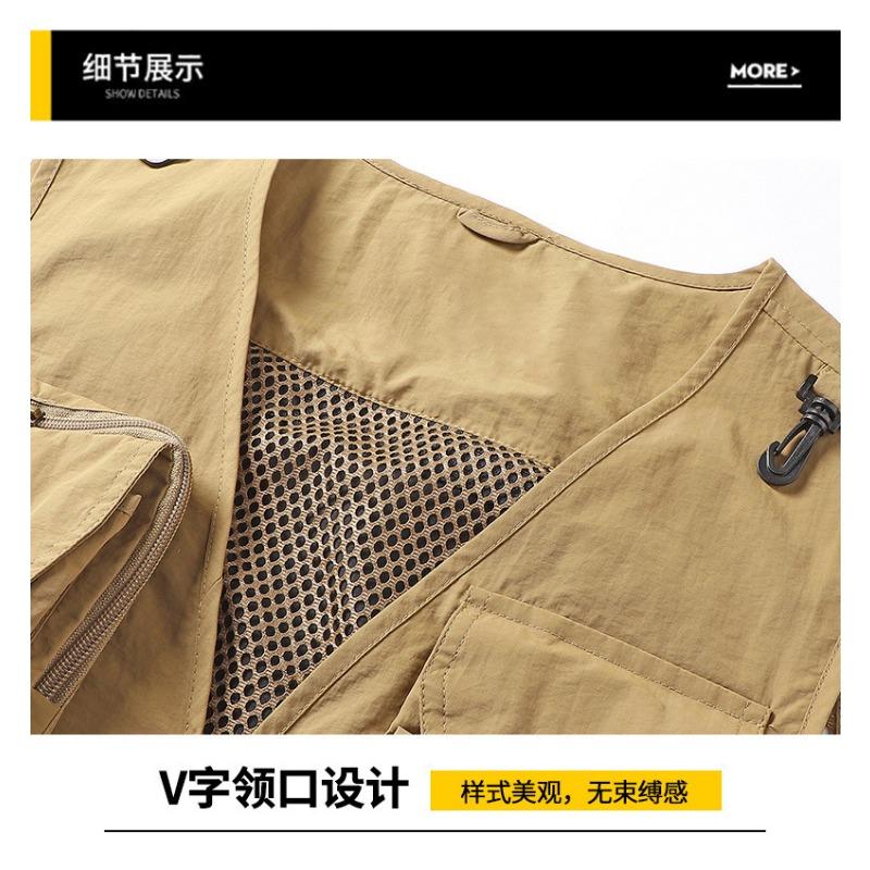 Men S Outdoor Multi Pocket Fishing Photography Casual Vest