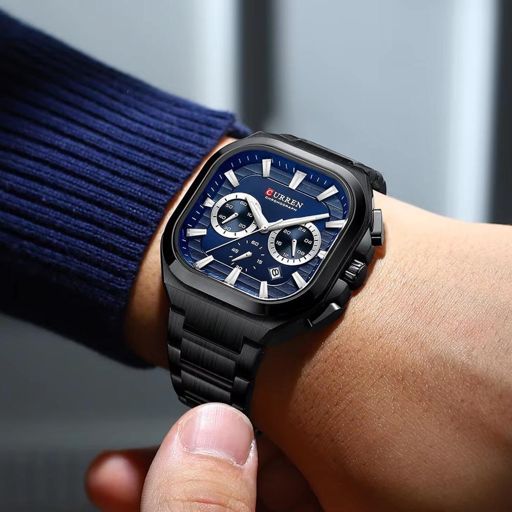 CURREN Quartz Watch Men Luxury Calendar Waterproof Business Wristwatch Luminous Big Dial Fashion Man Watch