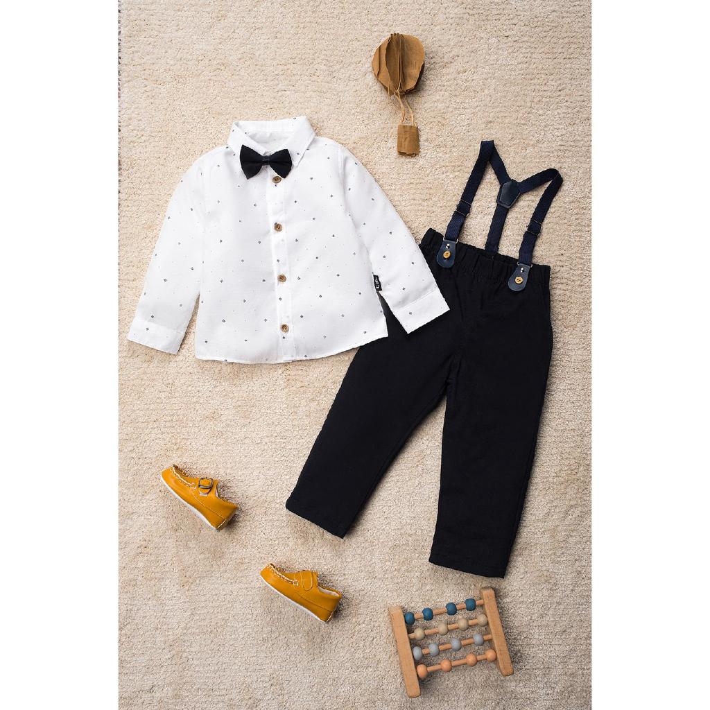 1-5 Years 4 Piece Bowtie And Slopephone Suit Baby Set