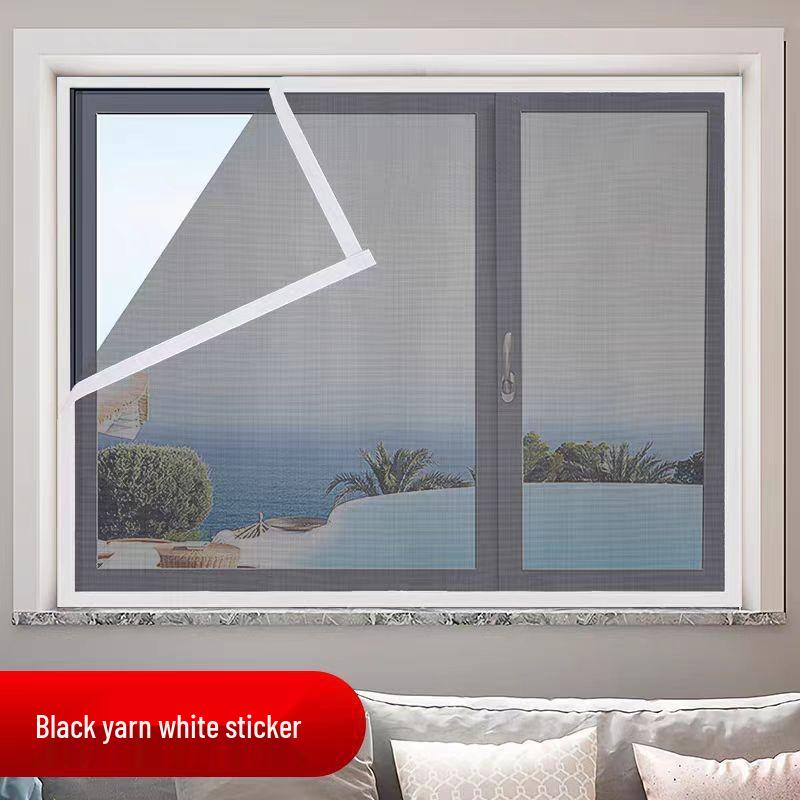 Nano Anti-Mosquito Breathable Window Screen with Easy No-Punch Installation