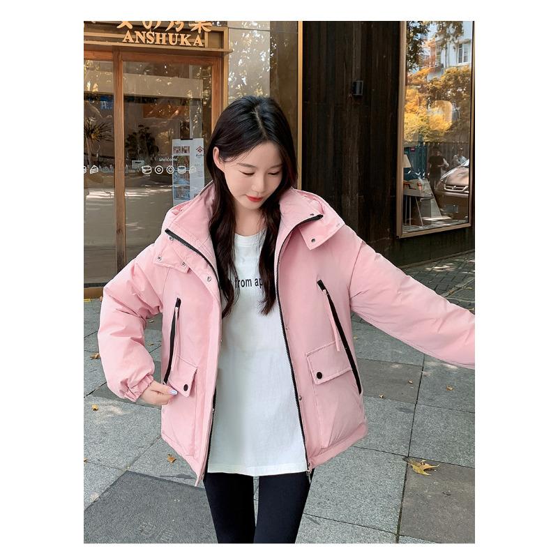 Winter New Velvet Thickened Medium and Long Hooded Parker Cotton Coat Cotton Coat Women