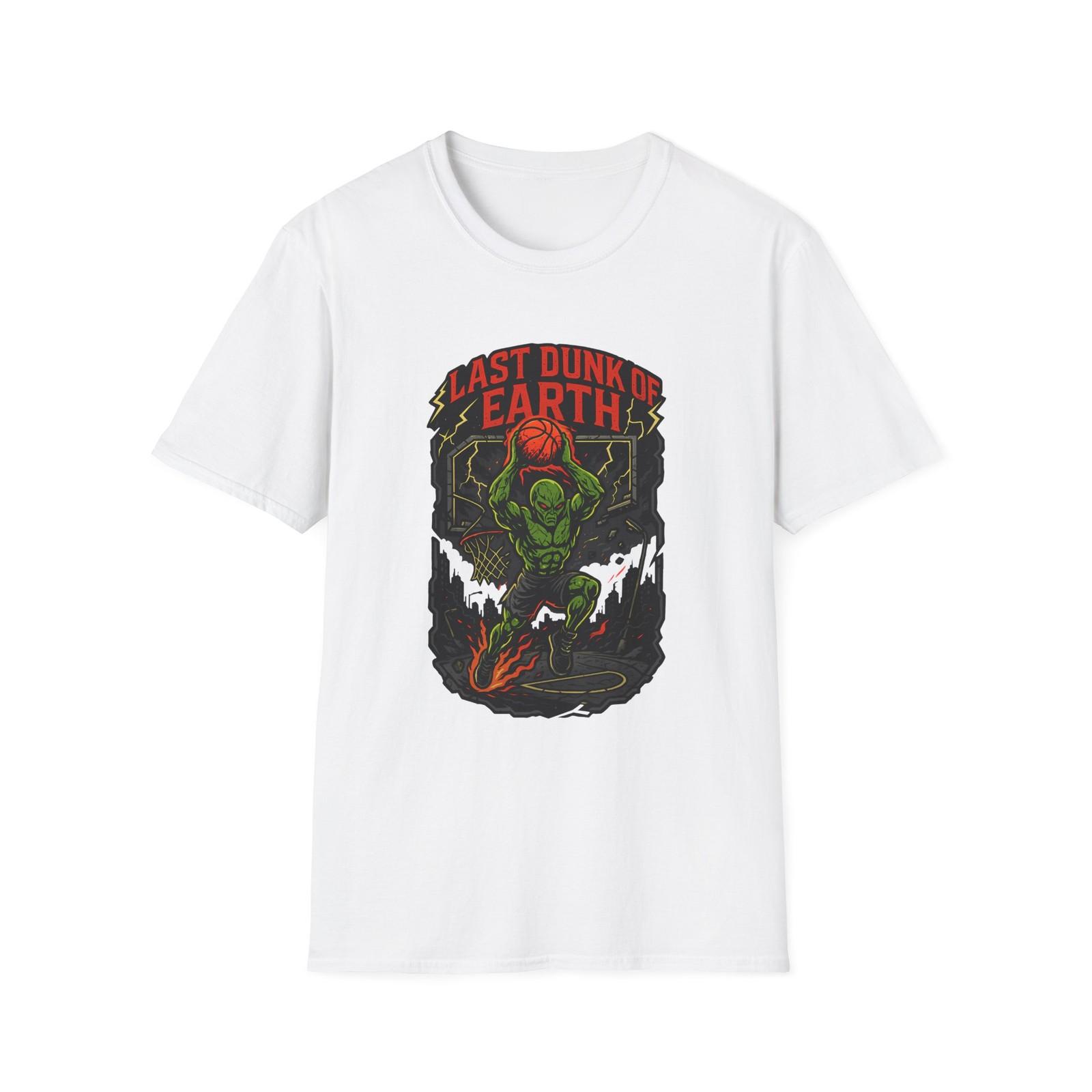 Unisex Softstyle T-Shirt Mens Womens Tees Top Alien Warrior Basketball Slam Post Apocalyptic M
