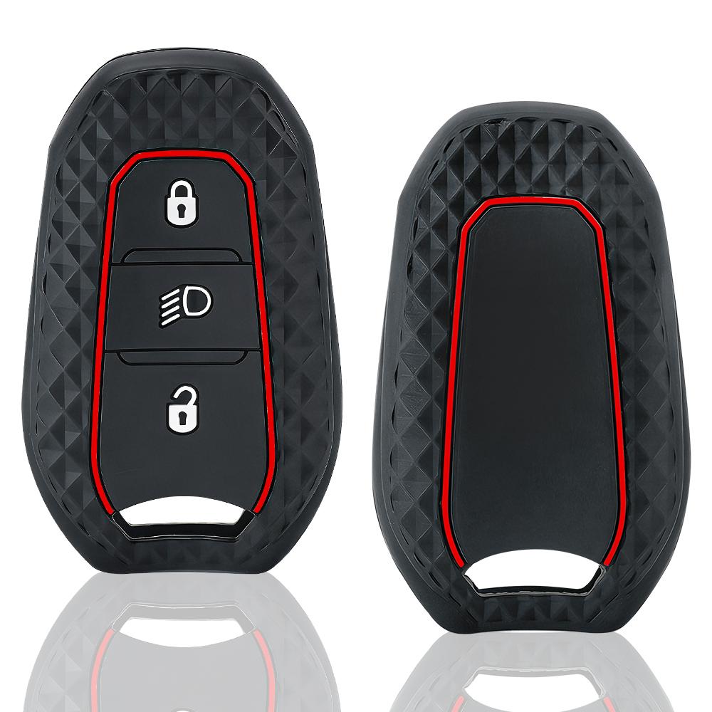 Shell Cover Holder Car Key Fob Case For Peugeot 208 DS3 5008 DS5 DS6 For Citroen C4 C5 X7 Silicone Rubber Smart Remote Key Cover