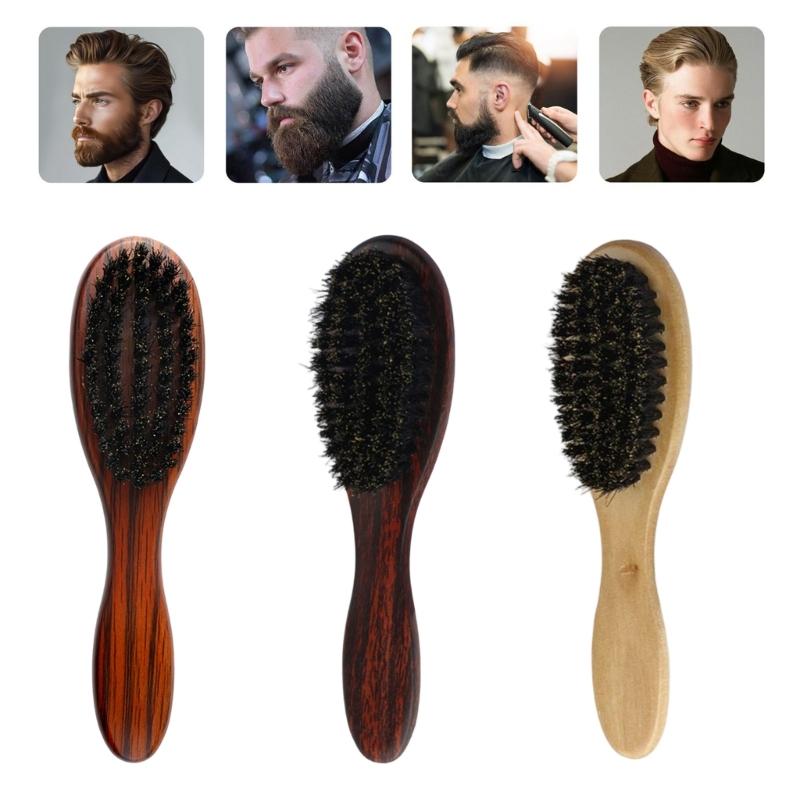 Natural Wood Hair Brush For Sensitive Scalp Gentle Voluminous Hair Anti Static Portable