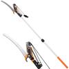 2-in-1 Pole Saw with Integrated Pruning Shears Tree Saw with Telescopic Handle 135/172/199 Cm for High Branches Orange