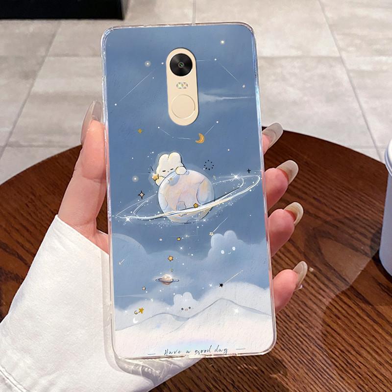 Casing For Xiaomi Redmi Note 4 Note 4x Capa Coque Clear Silicone Jelly Soft TPU Back Cover Cute Rabbit Cat Dinasaur Phone Case