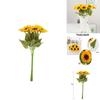 Sunflower Faux Flower Display With Fixed Shape Silk Craft For Event And Photography Use