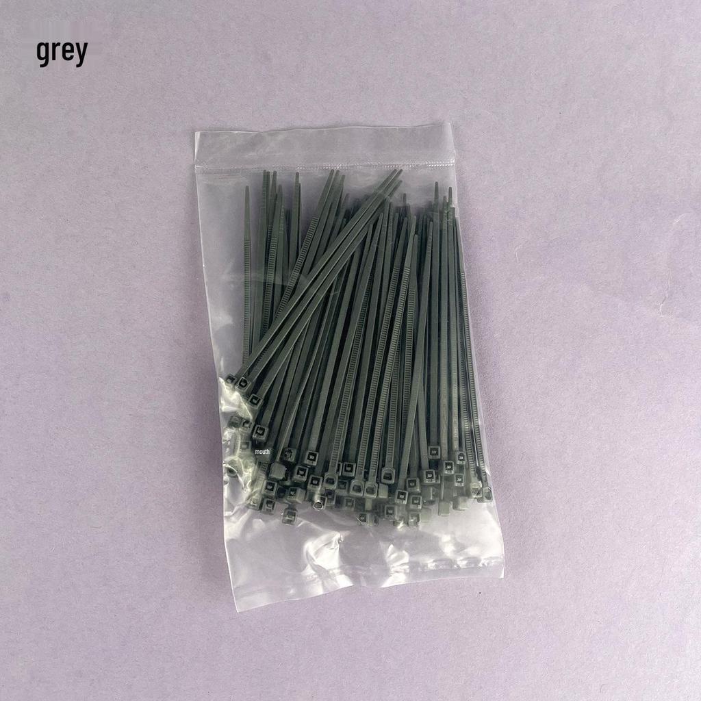 Multi-Color Nylon Zip Ties - 2x100 Pack, Small 2.4mm Wide In Blue, Red, Yellow, Green, Orange, Black, White & Pink