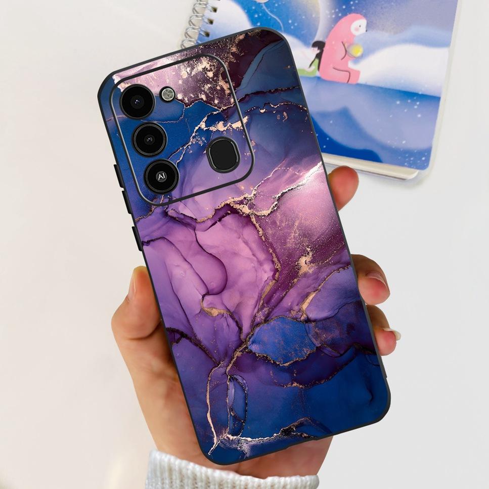 For Tecno Spark GO 2022 Case KG5 Soft Silicone Cute Cat Phone Cover For Tecno SparkGO 2022 6.52" Luxury Love Flower Cases Funda