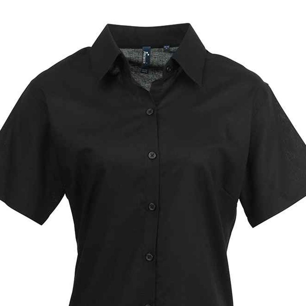 Premier Womens/Ladies Signature Oxford Short-Sleeved Shirt